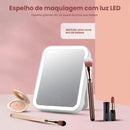 Espelho LED de 3 Camadas com Luz Natural, Toque e USB Recarregável
