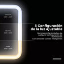 Espelho LED de 3 Camadas com Luz Natural, Toque e USB Recarregável