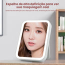 Espelho LED de 3 Camadas com Luz Natural, Toque e USB Recarregável