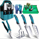 Kit de Jardinagem 7 Peças em Aço Inoxidável e Alumínio Resistente