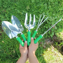 Kit de Ferramentas de Jardinagem em Aço Inoxidável com Alça Antiderrapante + Bolsa Organizadora