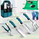 Kit de Jardinagem 7 Peças em Aço Inoxidável e Alumínio Resistente