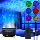Projetor LED Onda de Água RGB com Controle Remoto USB para Quarto