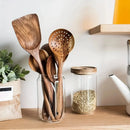 Conjunto de 5 utensílios de cozinha de madeira