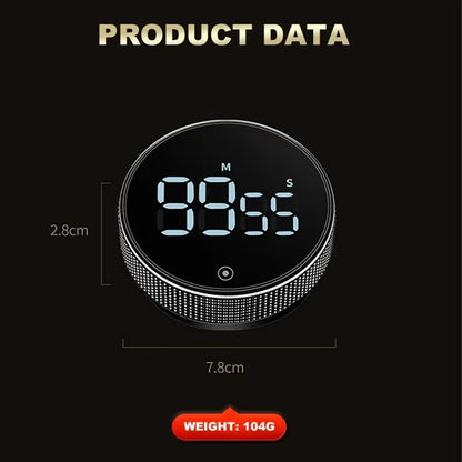 Temporizador de Cozinha Digital Magnético com Contagem Regressiva