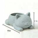 Vaso Decorativo em Formato de Gato Deitado para Suculentas