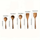 Conjunto de 5 utensílios de cozinha de madeira