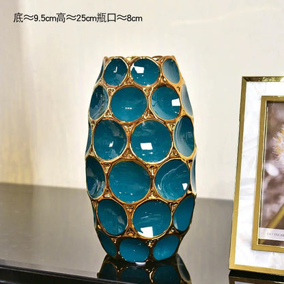 Vaso Decorativo de Cerâmica Luxo Moderno para Sala – Estilo Europeu
